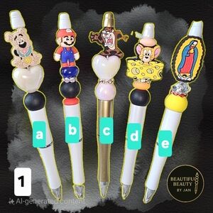 Cartoon Character Pen Set - Multicolor